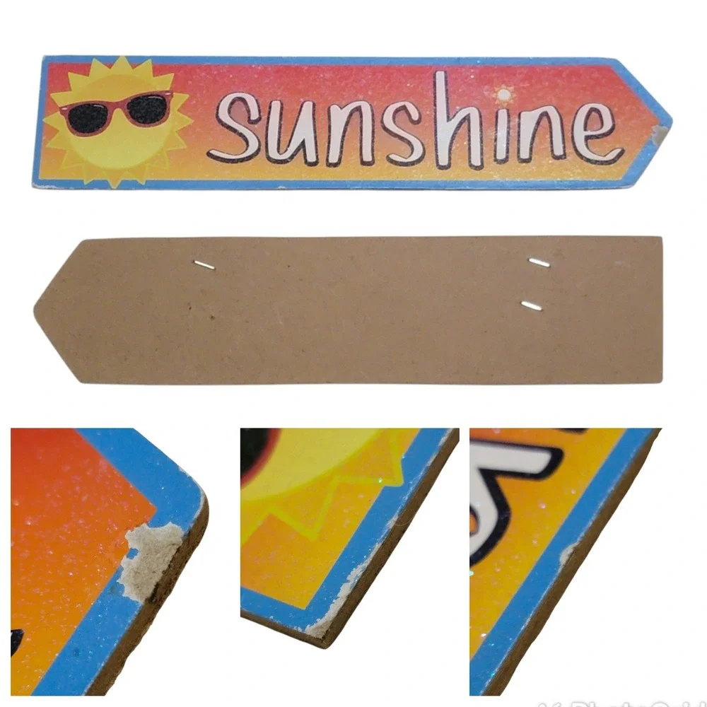 Beach Summer Wall Decor Signs Set of‎ 4 Sand Castle Sun Coastal Vibes Nautical